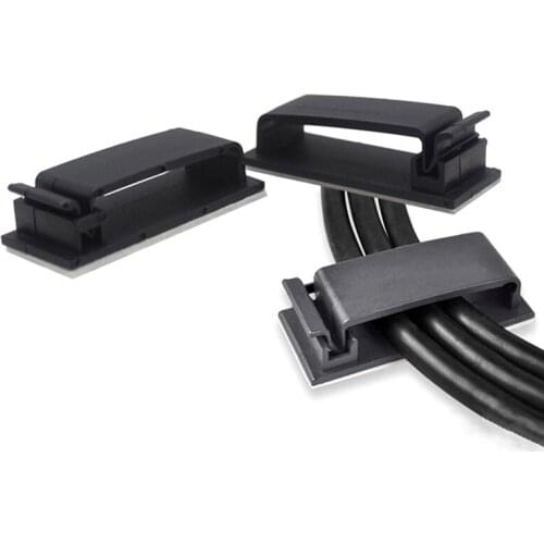 5pcs Cable Clamp Cable Holder Cord Management Desk Wire Tie Fixer Adhesive Car Cable Organizer Clips Cable Winder Drop 2colors