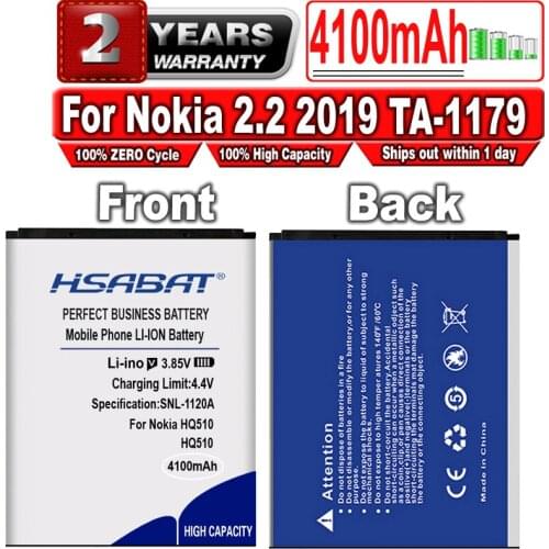 HSABAT 4100mAh HQ510 Battery for Nokia 2.2 2019 TA-1179 TA-1183 TA-1188 TA-1191 WT130