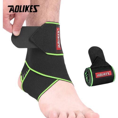 AOLIKES 1PCS Elastic Silicone Ankle Support Brace Strap Basketball Football Professional