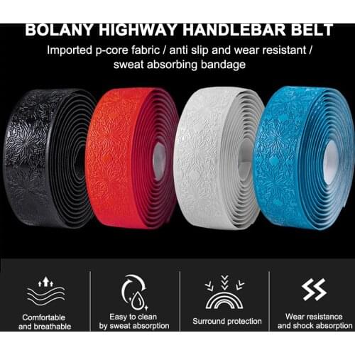 Handlebar Tape Road Bike Accessories Embossment EVA Soft Breathable Sweat Anti-Slip Bicycle Bar Tape Cycling Sports Parts