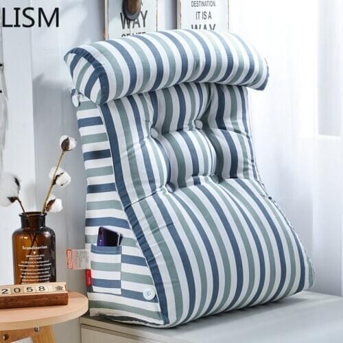Bedside Large Cushion Soft Round Sofa Meditation Chair Cojin Triangle Bag Bed Cushions Pillow Bread 3d Lattice Custom Pillow