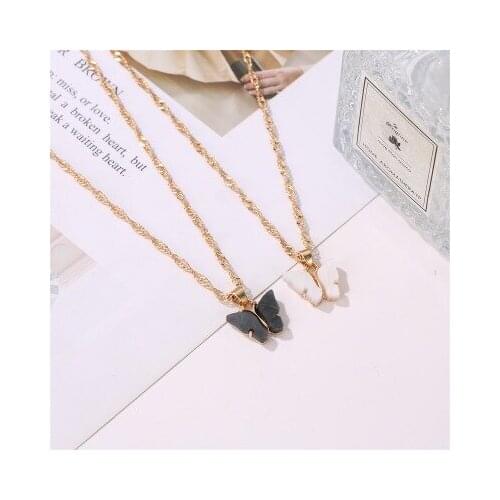 New fashion Colorful butterfly sweet beauty style wild clavicle chain For Women girl Accessories jewelry wholesale