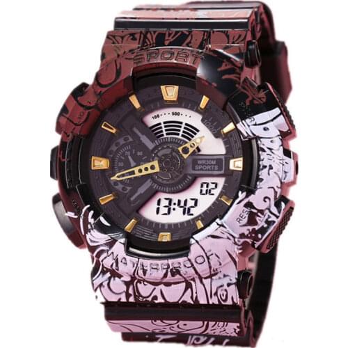Digital Wristwatches Men and Women Sports Luminous Alarm Clock Waterproof Multifunctional Womens Watches