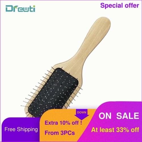 DREWTI Wooden Hair Brush Health And Beauty COMB HAIR Brush Detangling Small Hair Brush Professional Hair Cutting Combs