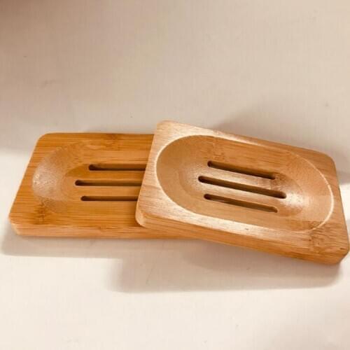 Bathroom Natural Bamboo Wood Storage Holder Bath Shower Plate Soap Dish Bamboo Soap Dish tray Holder LX1931
