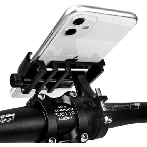 Aluminum Alloy Bike Phone Holder Universal Motorcycle Bicycle Cell Stand Mount for i 11 Pro Max XR XS Samsung Bracket