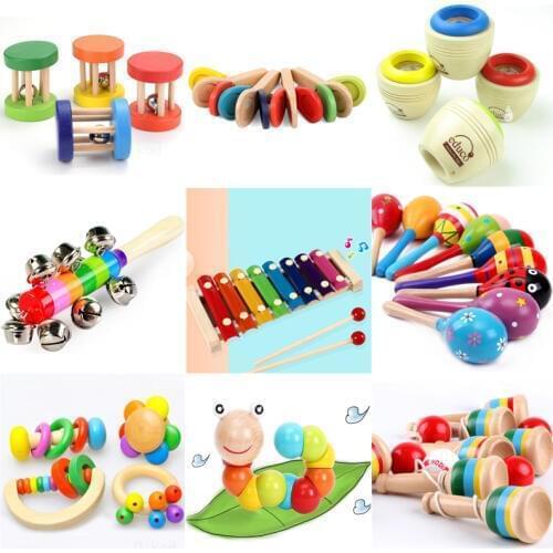 Baby Clapper Montessori Educational toy Wooden 3D Puzzle Sound Wooden Sensory Jigsaw Brain Training Intellectual Learning Toy