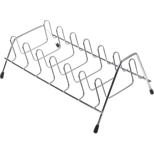 Home Stainless Steel Vertical Dish Bowl Drying Rack Water Drain Storage Holder Perfect