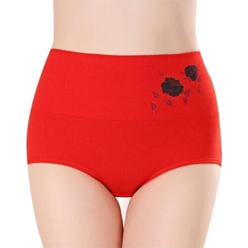 Leak Proof Menstrual Basic Panties Physiological Women Underwear Printing Cotton Waterproof Briefs Plus Size Female Lingerie #3G