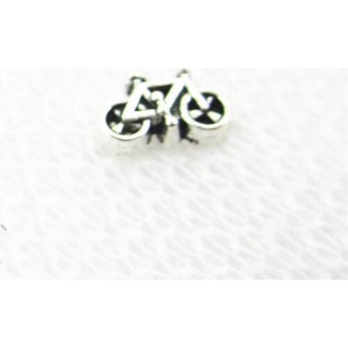Hot Selling 20pcs/lot Silver Bicycle Floating Charms Living Glass Memory Lockets Floating Charms DIY Jewelry Accessory