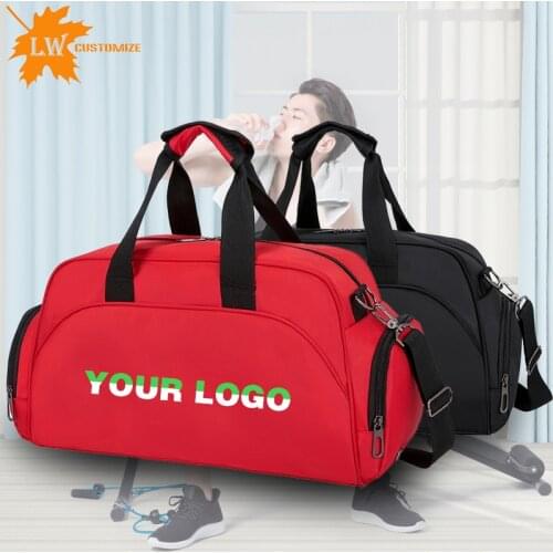 Customize Men Sport Gym Bag For Training Women Yoga Bag Travel Duffle Bag Sports Swim Big Nylon Weekend Bags Printed logo
