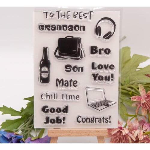 KLJUYP Good Job Clear Stamps Scrapbook Paper Craft Clear stamp scrapbooking