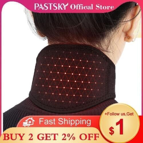 Neck Support Brace Self Heating Treatment Tourmaline Belt Magnet Infrared Ray Therapy Reusable Neck Protector Relieve Pain