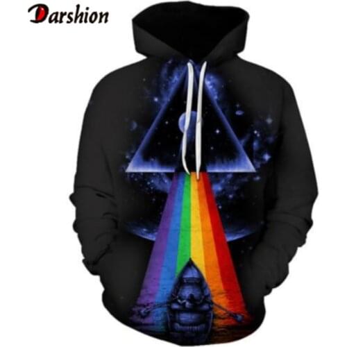 Fashion Brand High Quality Mens Hoodies Sweatshirt Men Funny 3D Starry Sky Printed Plus Size XXS-4XL Hoodies For Male Pullovers