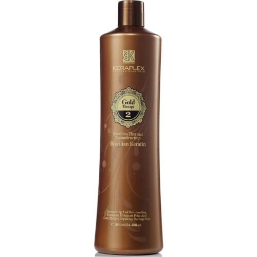 NO.2 BKKERAPLEX Gold Therapy Keratin Brazilian Thermal Reconstruction Professional Hair Straight