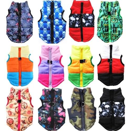 Autumn Winter Dog Clothes for Small Dogs Xs-xl Warm Puppy Jacket Chihuahua Yorkie Cheap Dogs Pets Clothing 17 Colors Zipper Coat