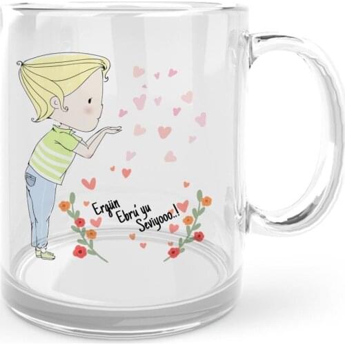 Personalized Valentine 'S Day Themed Glass Mug Cup-65