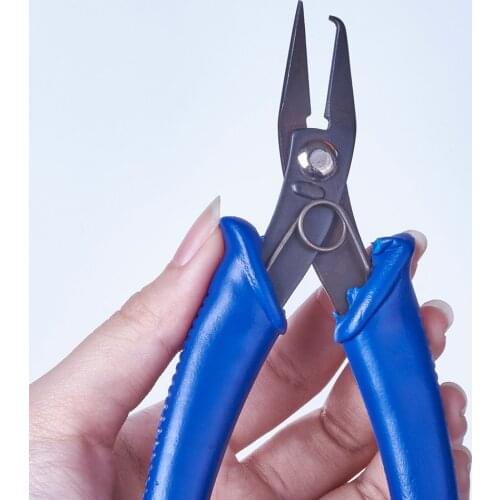 Jewelry Tools Pliers, Split Ring Opener, Polishing, Gunmetal, Size: about 140mm long