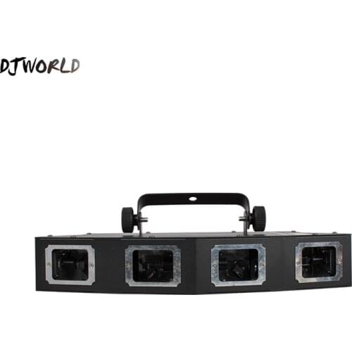 DJWORLD 4 Head RGB Full Color Scanner Line Projector Laser Lights 51 Patterns DMX512 Dj Equipment Party Dance Floor Stage Effect