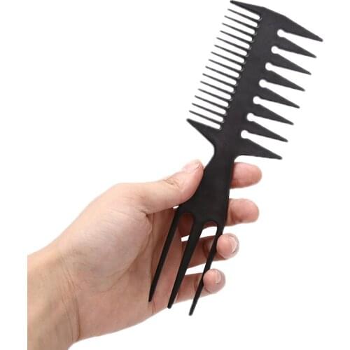 Professional Double Side Tooth Combs Barber Hair Dyeing Cutting Coloring Brush Fish Bone Shape Hair Brush Man Hair styling Tool