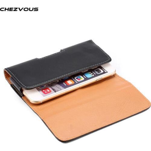 Luxury Belt Clip Bag for iphone 7 7plus 8 Phone Case Cover PU Leather Pouch men Magnet Holster for Samsung Note 7 Black Color