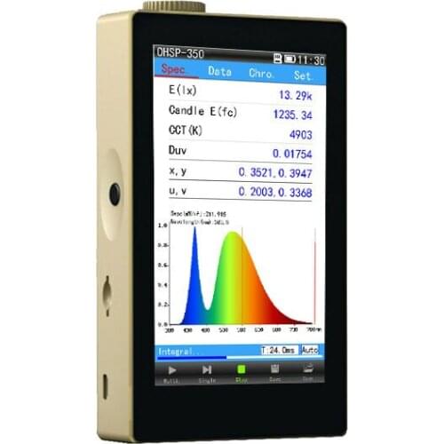OHSP-350 380-780nm Handheld spectrometer for led light CRI Test Finger Test light meter LUX meter