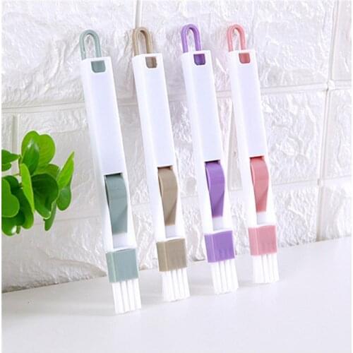 2 in 1 Computer Window Crevice Cleaning Brush Keyboard Nook Dust Shovel Dustpan