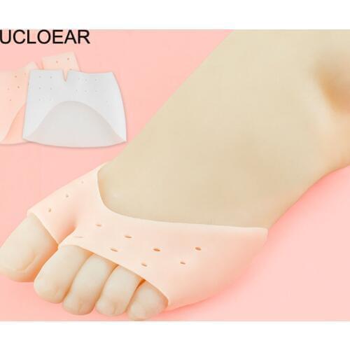 UCLOEAR Silicone Gel Forefoot Pads Insoles Elastic Pain Relief Insole Protection Foot Pad Soft Sport Breathable Shoe Inserts