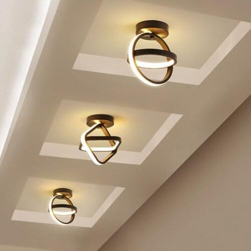 Modern Led Ceiling Lights Nordic Minimalist Ring Lighting Fixture Restaurant Living Bedroom Indoor Decor Luminaire Dining Lamps
