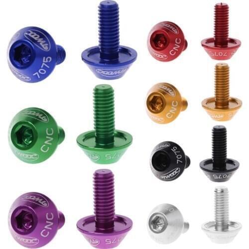 M5x10mm Aluminum Alloy Bike Bicycle Water Bottle Cage Bolt Holder Screw 2pcs/set