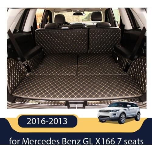 High quality! Special car trunk mats for Mercedes Benz GL X166 7 seats 2016-2013 waterproof cargo liner boot carpets for GL 2015