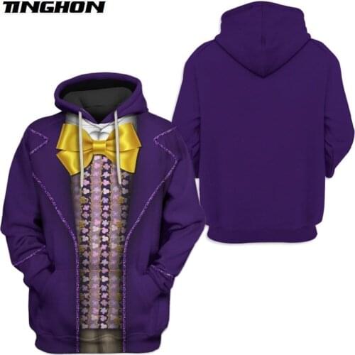 XS-7XL Fashion Men hoodies WILLY WONKA AND THE CHOCOLATE FACTORY 3D Printed Hooded Sweatshirt Unisex sudadera hombre