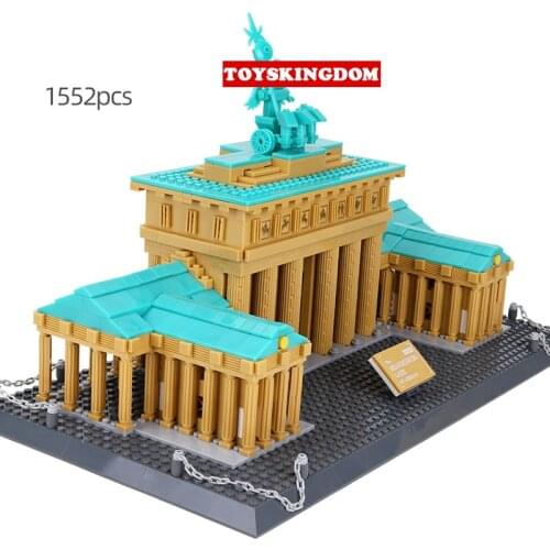 Disney Mickey mouse Around the World building block Germany Berlin Brandenburg Gate model brick educational toy nanobrick