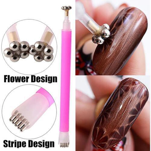 1Pc Nail Art Eye Flower Stripe Magnetic Pen DIY 3D Polish UV Gel Manicure Tool Beauty & Health nail drill pen nails accessories