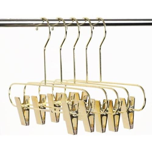 10 PCS Trouser hanger Nordic Style Metal Hanger Pants Trouser Clips Storage Rack Home Organizer Skirt Pants Dress Drying Rack