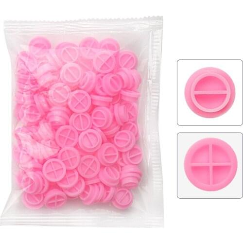 100pcs/bag Glue Gasket Eyelash Glue Holder Pink Drop Glue Delay Cup For Eyelashes Extension Beauty Eyelash Tool