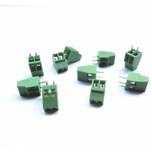 20pcs 2 Poles/2 Pin 2.54mm/0.1" PCB Universal Screw Terminal Block Connector
