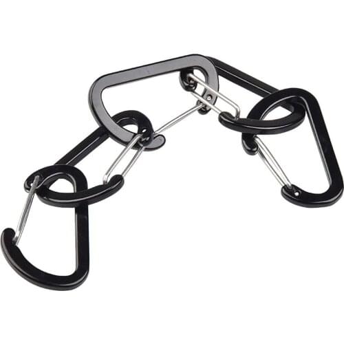 20 Pieces Mini Spring Hook Backpack Buckle Climbing Keychain Camping Aileron Life-Saving Equipment Travel Safety Lanyard Gold