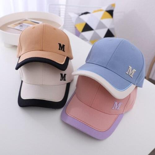 2021 Spring Autumn Kids Baseball Cap Fashion Letter Baby Flat Hat Children Boys Girls Cotton Caps For 3-8Y