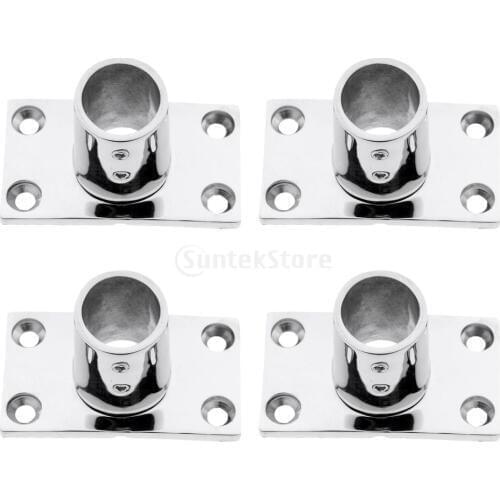 4 Pieces Marine Boat Hand Rail Fitting 90 Degree Tee 1" 25mm Tube Stainless Steel