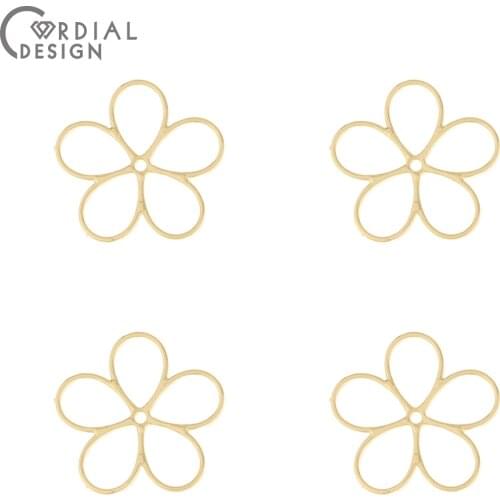 Cordial Design 100Pcs 22*22MM Jewelry Accessories/Flower Shape/DIY/Pendant For Earrings/Hand Made/Jewelry Findings & Components