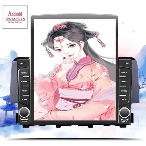 10.1 Inch 2Din Android 10.0 Car Radio Octa Core HD 1024*600 screen GPS Multimedia Player For 2016 2017 2018 19 2020 Honda Civic