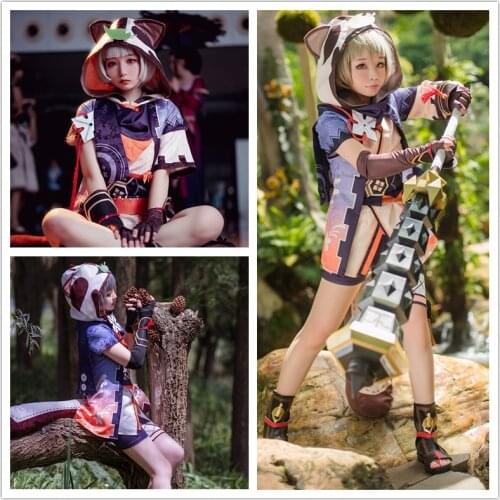 Game Genshin Impact Cosplay Costume New Character Sayu Lolita Dress Lovely Outfit Halloween Carnival Comic Exhibition Dress