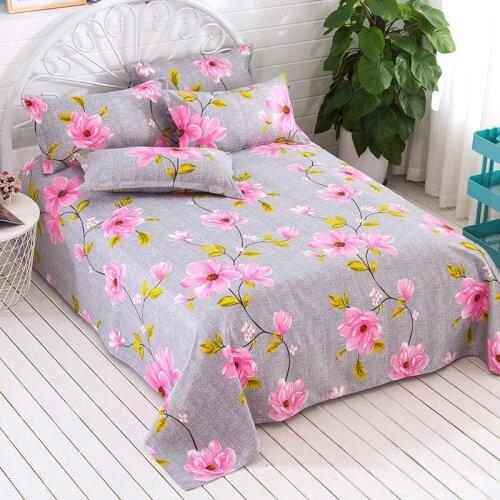 Colorful Bed sheet sets Flat Sheet+Pillowcase Queen/ King Size 13 Colors Soft comfortable Bedding Set Available In All Seasons
