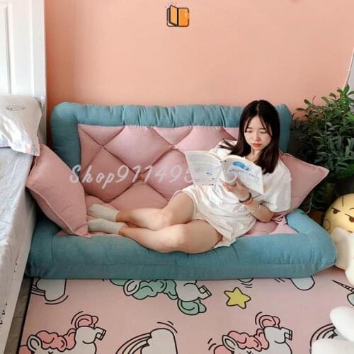 Lazy Sofa Tatami Bed Folding Deck Chair Balcony Leisure On The Ground Single Double Small Bedroom Chair Cute Sofa