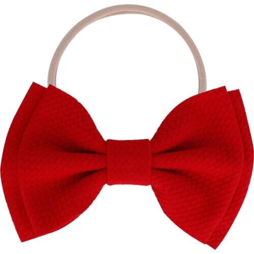 Infant Baby Girl Cute Bowknot Headband Newborn Solid Color Headwear Headdress Hair Band 1 PC