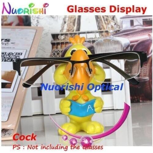 Cute Cock Rooster Eyeglass Sunglasses Glasses Eyewear Store Car Decoration Display Stands Shelf Props CK10 Free Shipping