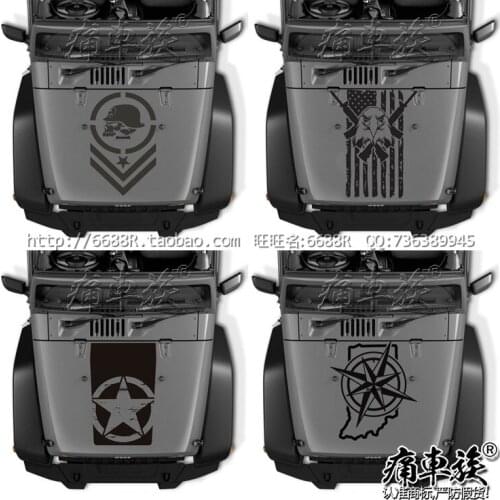 Hood sticker FOR JEEP Wrangler head cover decoration modified car sticker