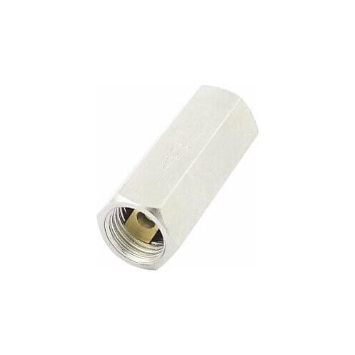1/4" PT Threaded Air Gas Water One Way Check Valve Silver Tone
