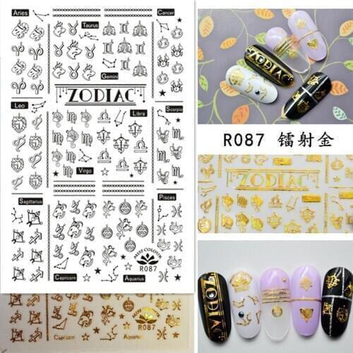 Newest R087 design 3d nail sticker Japan Korea type DIY decal decoration tools for nail accessory